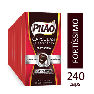 Kit 240 Cápsulas de Café Pilão Fortíssimo 10