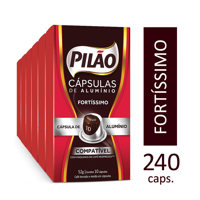 Kit 240 Cápsulas Café Pilão Fortíssimo 10