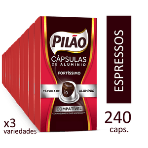 Kit 240 Cápsulas Café Pilao Espressos