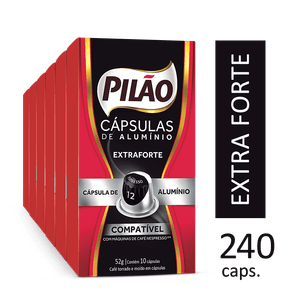 Kit 240 Cápsulas de Café Pilão Extra Forte 12