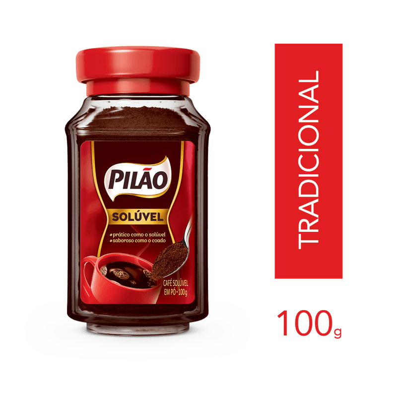 Café Pilão Solúvel Vidro 100g