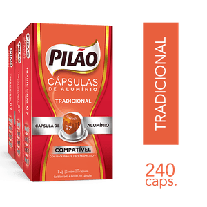 Kit 240 Cápsulas de Café Pilão Tradicional 7